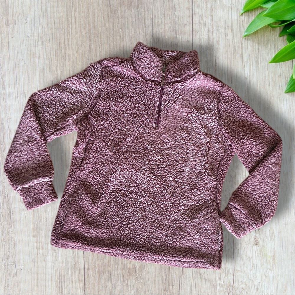 Original Weatherproof Vintage 1/4 Zip Pullover Womens Size M Faux Fur/Sherpa